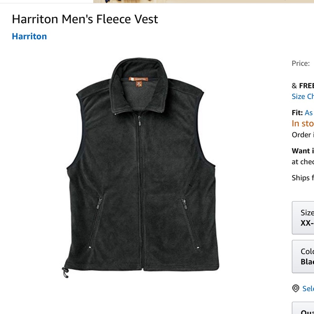 Harriton Men’s Fleece Vest